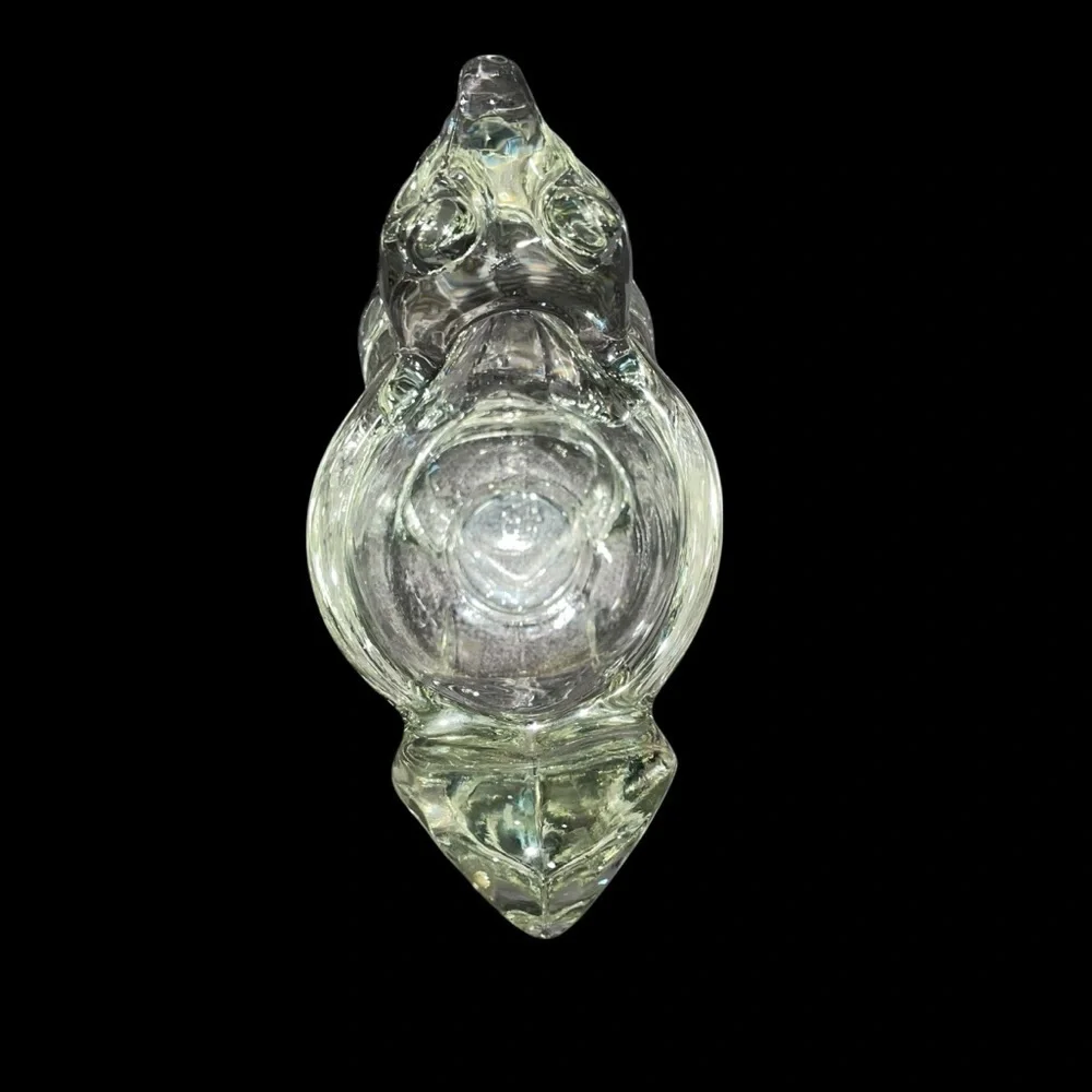 Vintage Avon Glass Crystal Squirrel Votive or Candy Holder 1978 5”x3”